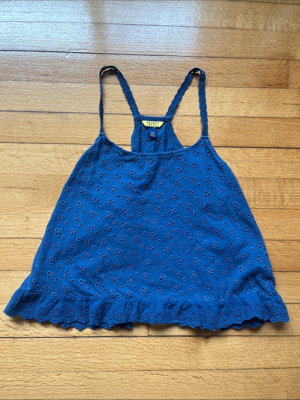 Prince & Fox racer back blue eye top, small